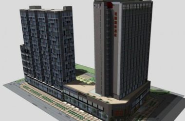 Modern High-Rise Hotel Model in SketchUp-BIM WORLD