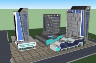 SketchUp Complex Model: Multi-Story Commercial, Office, and Modern Residential Building-BIM WORLD
