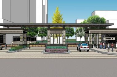 SketchUp Business Model: Modern Commercial Square Design-BIM WORLD