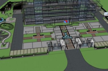 Modern Multi-Story Office Building Model in SketchUp-BIM WORLD