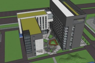 Modern Multi-Story Office Building Model in SketchUp-BIM WORLD