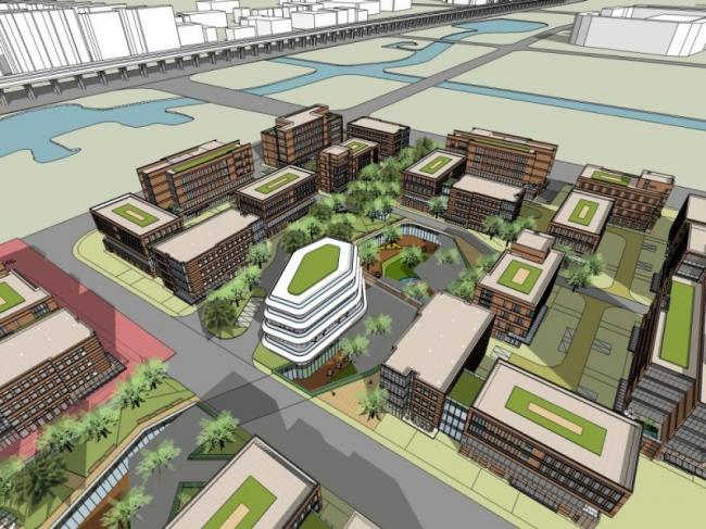 Modern Multi-Story Office Space Model in SketchUp