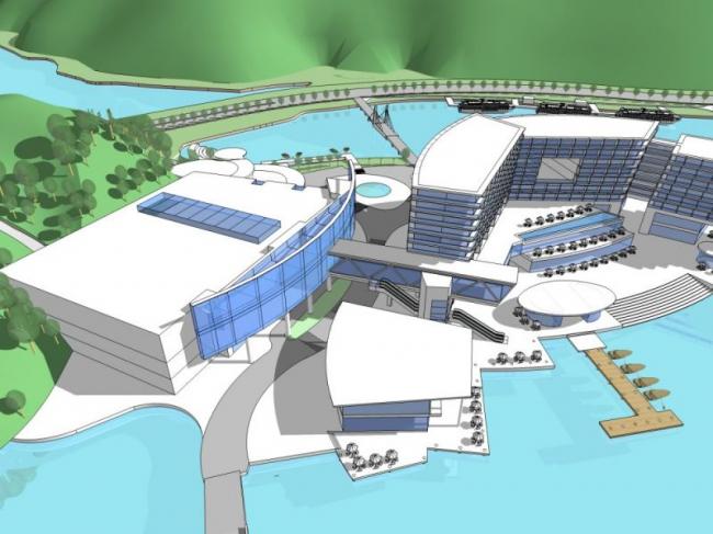 Modern Multi-Story Hotel Model in SketchUp