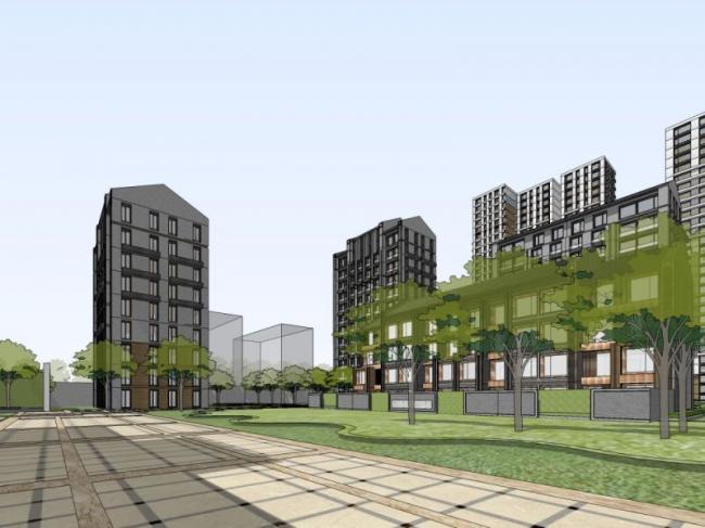 Modern High-Rise Residential Building Model in SketchUp