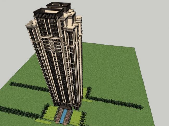 SketchUp Residential Models: Classical-Style High-Rise and Mid-Rise Buildings