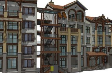 European-Style Multi-Story Residential Building | Classical Architecture in SketchUp Model-BIM WORLD