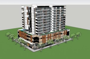 Modern High-Rise Residential Building with Ground Floor Commercial Space | SketchUp Model-BIM WORLD