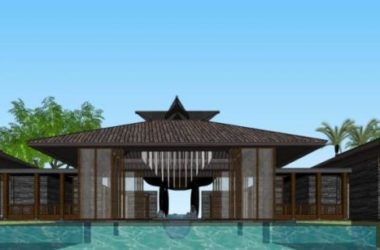 SketchUp Multi-Story Hotel Model Featuring Traditional Chinese Architecture-BIM WORLD