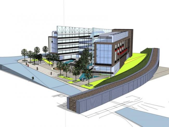 SketchUp Cultural Model | Modern Multi-Level Cultural Palace Design