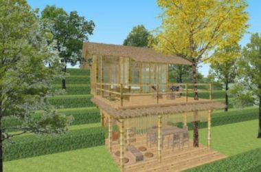 Classical Style Bamboo House Landscape Model in SketchUp-BIM WORLD