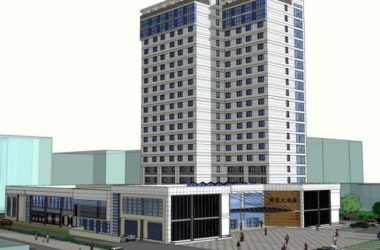 Modern High-Rise Hotel Model in SketchUp-BIM WORLD