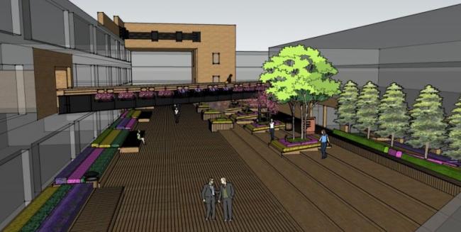 Modern Roof Garden Landscape Model in SketchUp