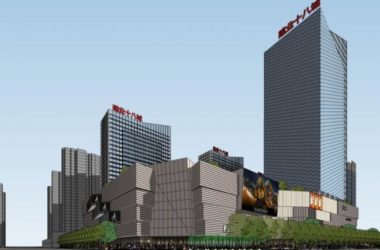 SketchUp Complex Model: Multi-Story Commercial Complex Featuring Office Building and Modern Hotel Design-BIM WORLD