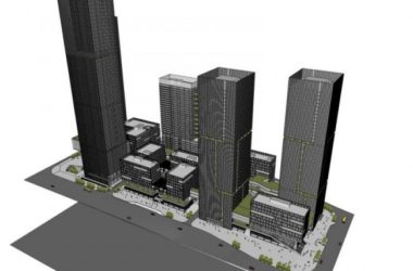 Modern Super High-Rise Office Building Model in SketchUp-BIM WORLD