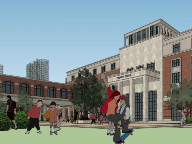 Multi-Story Classical Elementary School Model | Campus Educational Architecture in SketchUp