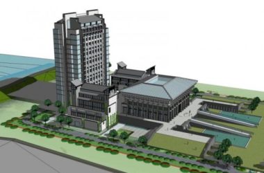 SketchUp High-Rise Hotel Model with Chinese Architectural Design-BIM WORLD