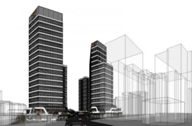 SketchUp Complex Model: Modern High-Rise Office, Shopping Center, and Multi-Story Commercial Building-BIM WORLD