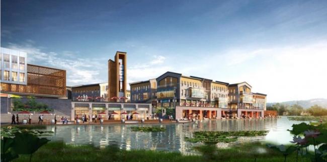 SketchUp Business Model: Modern Multi-Story Commercial Street Design
