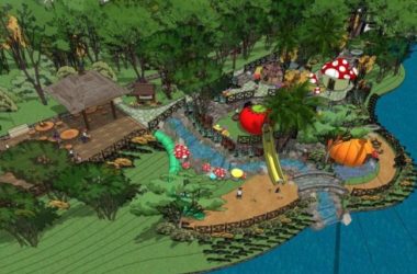 SketchUp Landscape Design: Children's Play Area in a Classic Park Setting-BIM WORLD