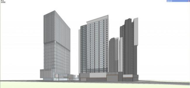 Modern High-Rise Office Building SketchUp Model