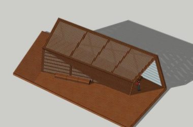 Modern Pavilion Sketch Model in SketchUp-BIM WORLD