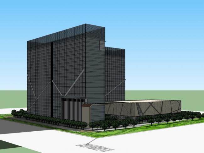 Modern High-Rise Office Building Model in SketchUp
