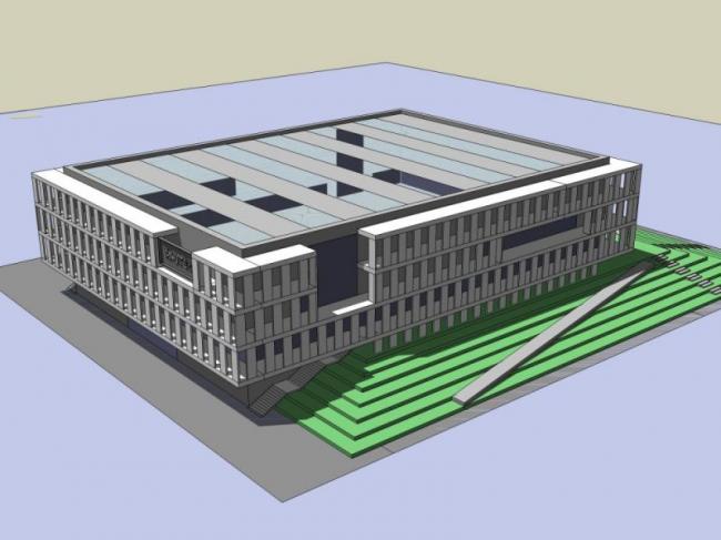 Modern Multi-Story Gymnasium Model in SketchUp