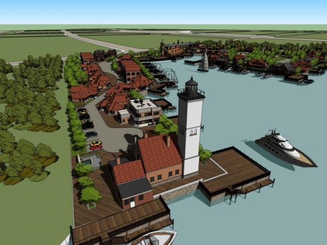 SketchUp Model of Station Road Bridge Pier in Classical Style