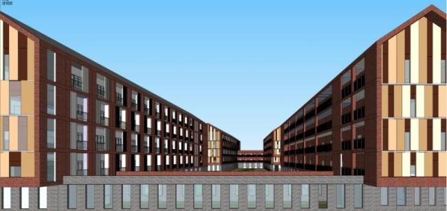 Modern Multi-Story Office Building Model in SketchUp