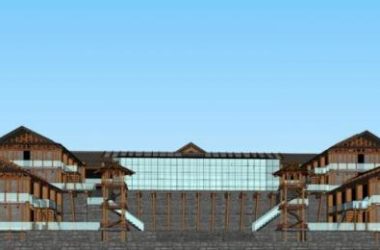 SketchUp Multi-Story Hotel Model Featuring Traditional Chinese Architecture-BIM WORLD