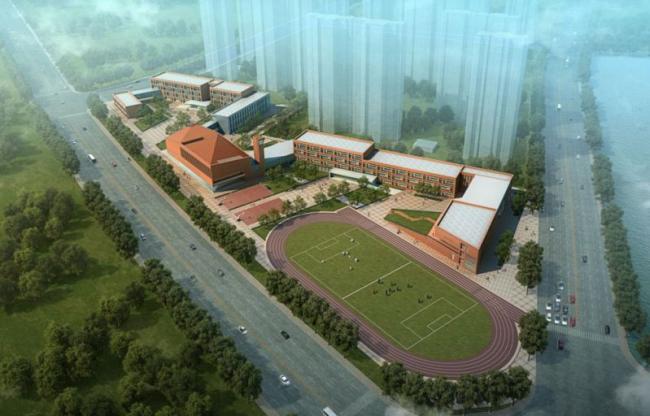 Modern Multi-Story School Campus Design in SketchUp