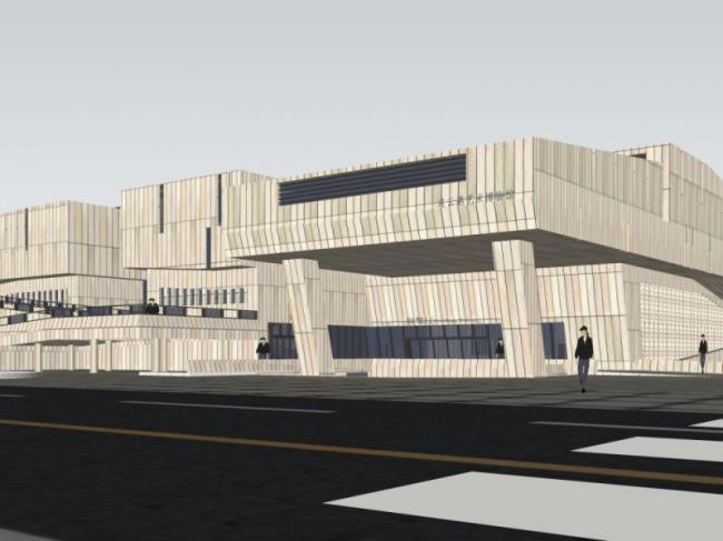SketchUp Cultural Model: Modern Multi-Story Museum Architecture