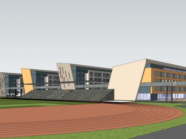 Modern Multi-Story School Campus Design in SketchUp