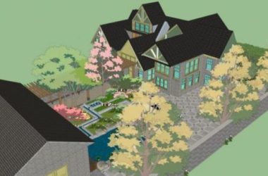 Modern Courtyard Landscape Design in SketchUp-BIM WORLD