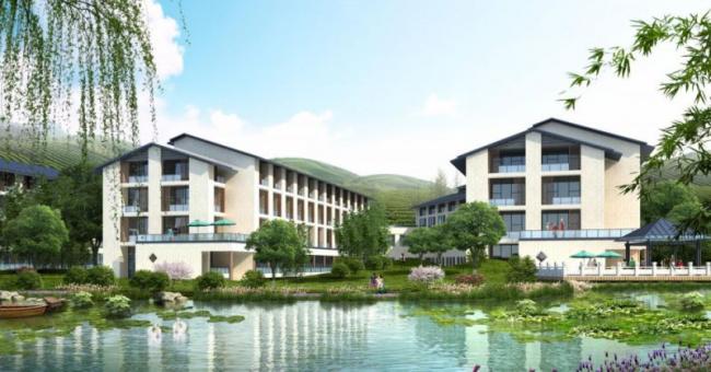 SketchUp Residential Model: Chinese-Style Residential Complex with Clubhouse
