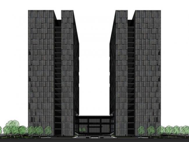 Modern High-Rise Residential Building Models in SketchUp