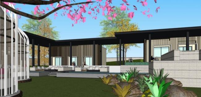 SketchUp Business Model: Modern Low-Rise Sales Office Design