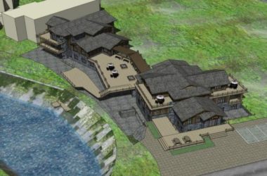 SketchUp Multi-Story Hotel Model Featuring Traditional Chinese Architecture-BIM WORLD