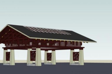 Chinese-Style Pavilion Sketch Model in SketchUp-BIM WORLD