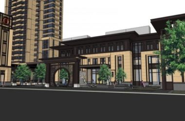 SketchUp Residential Model: Classic-Style High-Rise with Ground-Floor Commercial Space-BIM WORLD