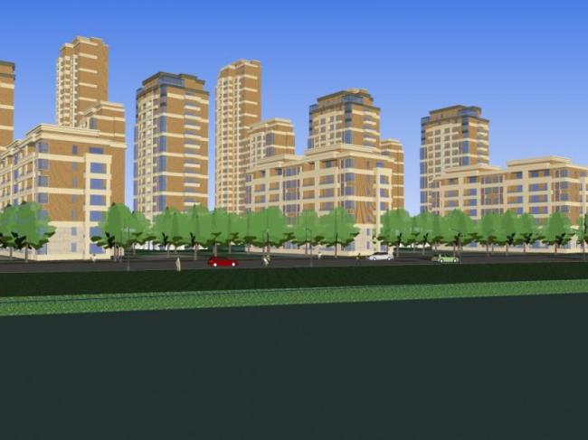 Modern High-Rise Residential Building Model in SketchUp
