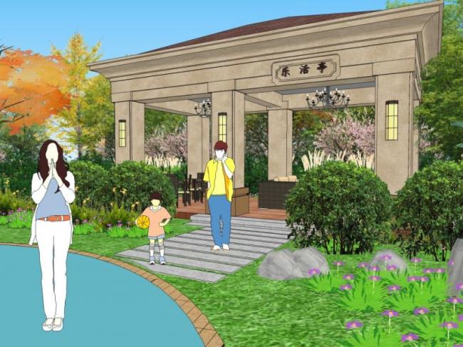 SketchUp Landscape Models: Community, Residential, and Classical Styles