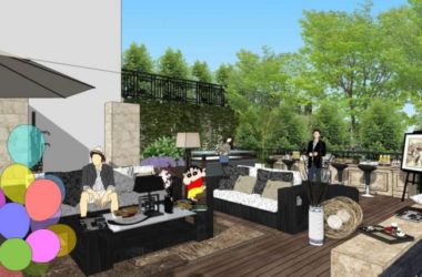 Modern Roof Garden Landscape Design in SketchUp-BIM WORLD
