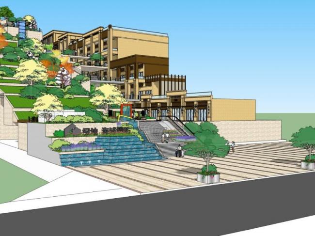 Modern Corridor Landscape Design | SketchUp Model Showcase