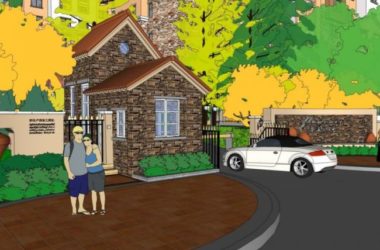 SketchUp Landscape Design: Spanish and Classical Style Community Entrance-BIM WORLD