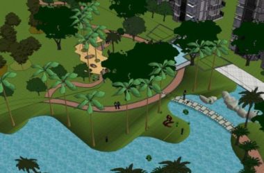 Modern High-Rise Residential Landscape Design in SketchUp-BIM WORLD