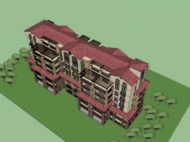 Classical Multi-Story Residential Model in SketchUp