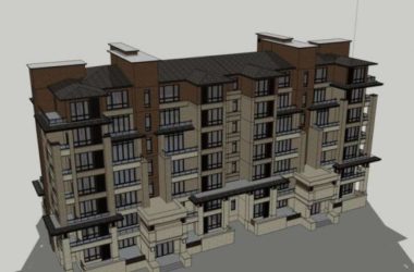 SketchUp Multi-Story Residential Building in Classical Style-BIM WORLD