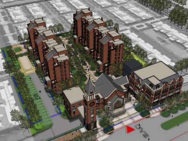 SketchUp Residential Model: Multi-Story Community with Garden Villas in Classical Style