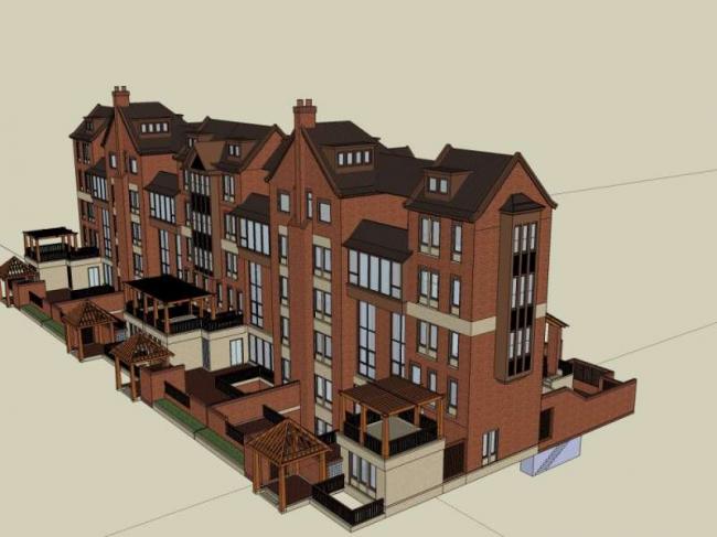 SketchUp Residential Model: Multi-Story Classical Style Home